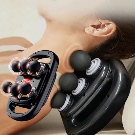 Massage Relax Pulse Pro 6 Têtes Haute Fréquence Soulagement Musculaire Dos et Épaules